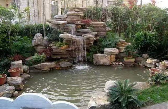 安康庭院假山鱼池设计