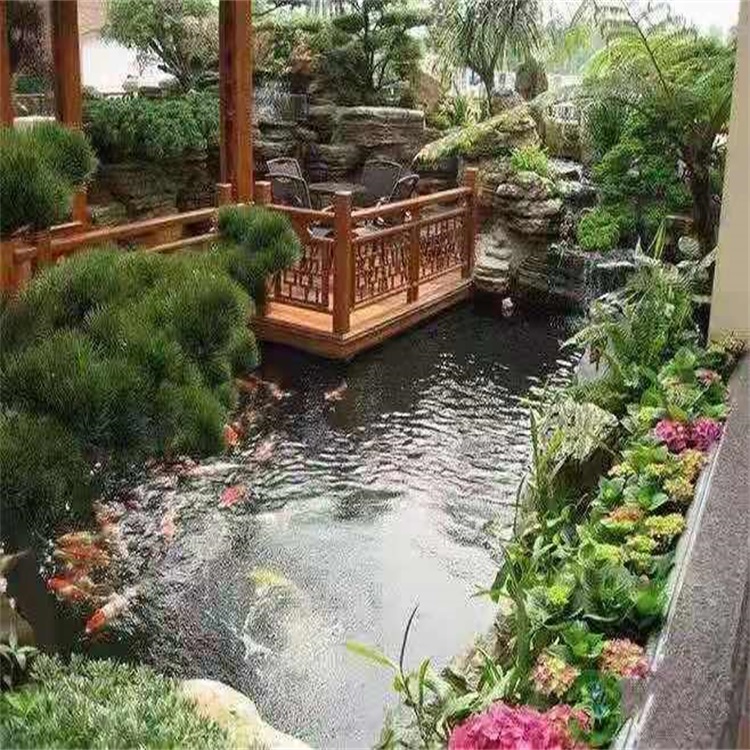 安康别墅庭院景观设计鱼池